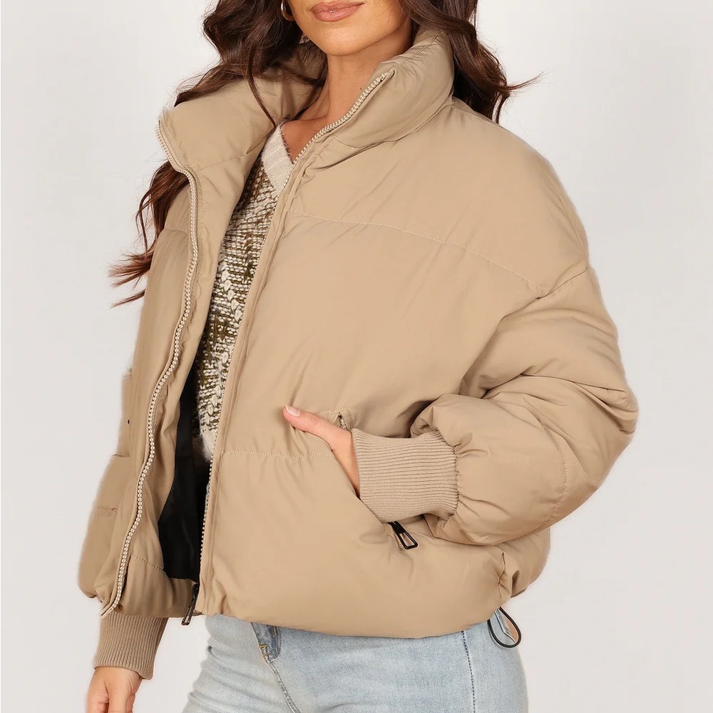 Petal and Pup Edric TAN Brown Beige Puffer Jacket Coat Size Small